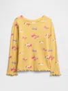 Gap Factory Babygap Ribbed Crewneck T-shirt In Gold