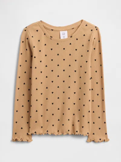 Gap Factory Babygap Ribbed Crewneck T-shirt In Nude