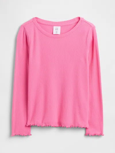 Gap Factory Babygap Ribbed Crewneck T-shirt In Pink