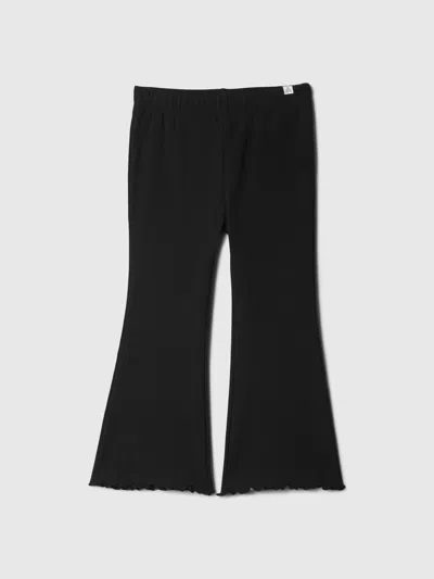 Gap Factory Babygap Ribbed Flare Pull-on Leggings In Black