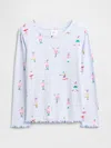 Gap Factory Babygap Ribbed Print T-shirt In Blue