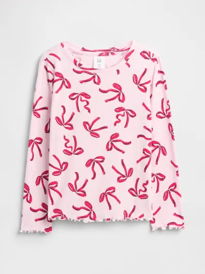 Gap Factory Babygap Ribbed Print T-shirt In Pink