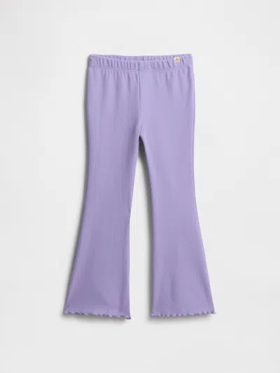 Gap Factory Babygap Ribbed Pull-on Flare Leggings In Brown