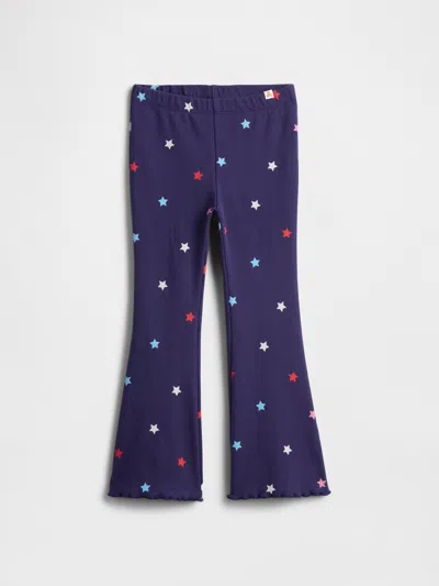 Gap Factory Babygap Ribbed Pull-on Flare Leggings In Multi