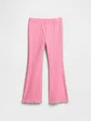 Gap Factory Babygap Ribbed Pull-on Print Flare Leggings In Pink