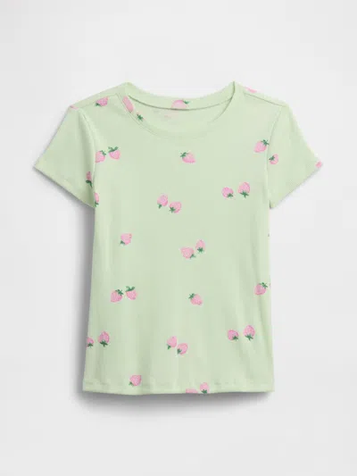 Babygap Ribbed T-shirt In Green from Gap Factory