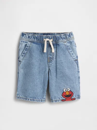 Gap Factory Babygap | Sesame Street Relaxed Pull-on Denim Shorts In Blue