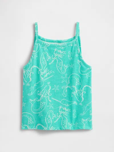 Gap Factory Babygap Squareneck Tank Top In Green