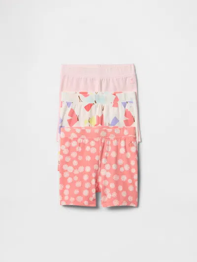 Gap Factory Babygap Stretch Jersey Bike Shorts (3-pack) In Multi