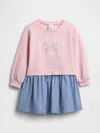 Gap Factory Babygap Sweatshirt Dress In Multi