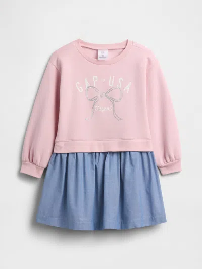 Gap Factory Babygap Sweatshirt Dress In Multi