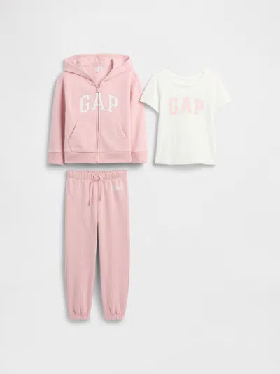 Gap Factory Babygap Three-piece Logo Set In Pink