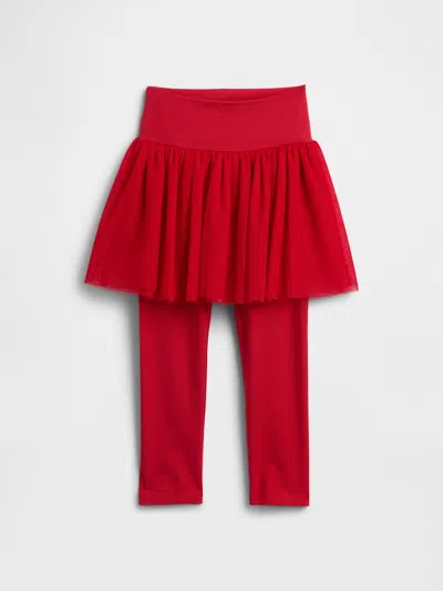 Gap Factory Babygap Tulle Skirt Leggings In Red