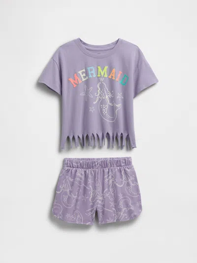 Gap Factory Babygap Two-piece Outfit Set In Purple
