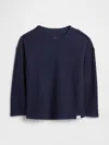 Gap Factory Babygap Waffle-knit Crewneck T-shirt In Blue