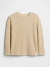 Gap Factory Babygap Waffle-knit Crewneck T-shirt In Neutral