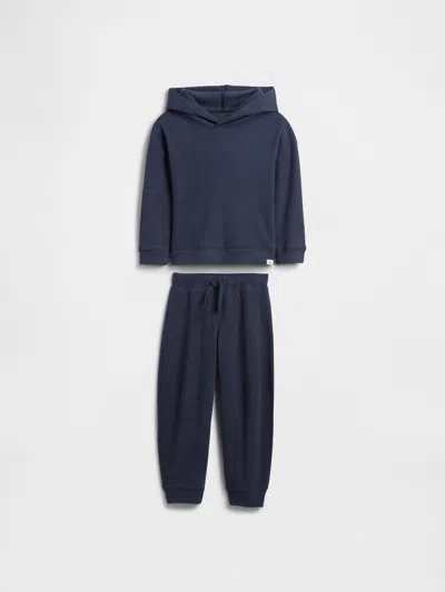 Gap Factory Babygap Waffle-knit Two-piece Outfit Set In Blue