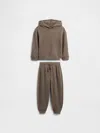 Gap Factory Babygap Waffle-knit Two-piece Outfit Set In Brown