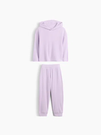 Gap Factory Babygap Waffle-knit Two-piece Outfit Set In Nostalgic Purple Lavender
