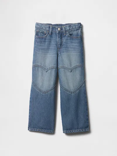 Gap Factory Babygap Wide-leg Heart Jeans In Blue