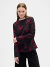 Gap Factory Bell Sleeve Boatneck Top In Black