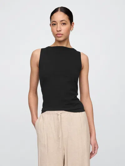 Gap Factory Boatneck Tank Top In Black
