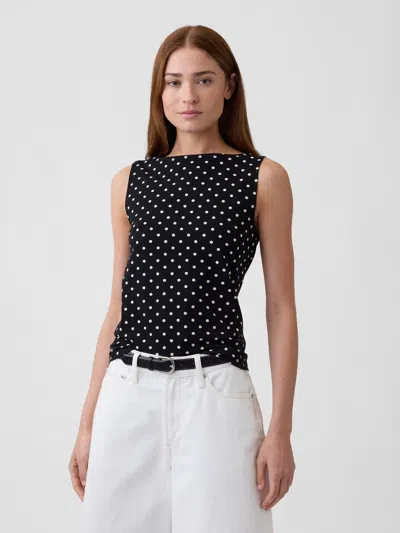Gap Factory Boatneck Tank Top In Black