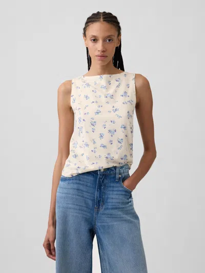 Gap Factory Boatneck Tank Top In Blue