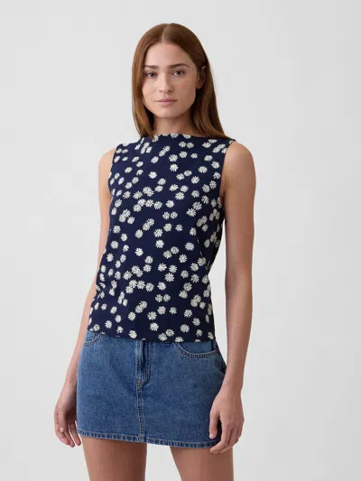 Gap Factory Boatneck Tank Top In Blue