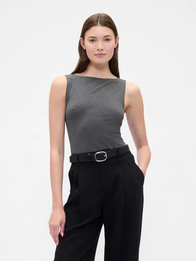 Gap Factory Boatneck Tank Top In Gray