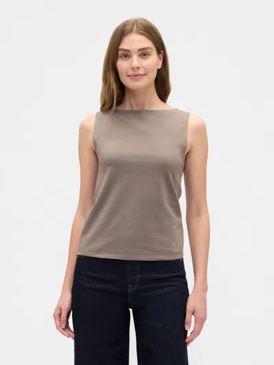 Gap Factory Boatneck Tank Top In Gray