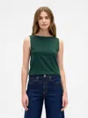 Gap Factory Boatneck Tank Top In Green