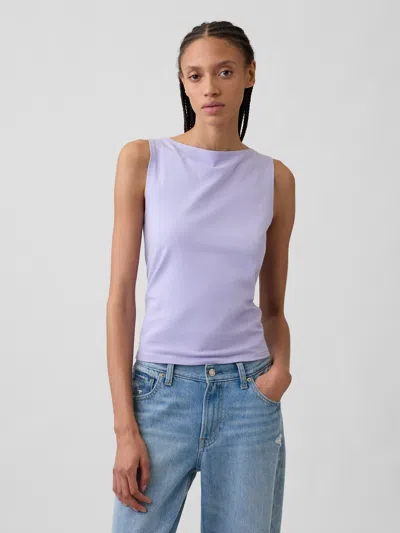 Gap Factory Boatneck Tank Top In Purple