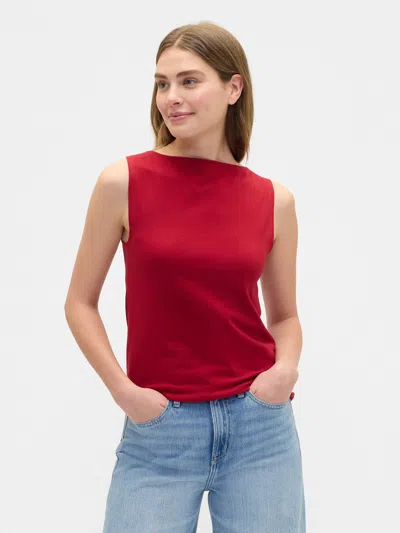 Gap Factory Boatneck Tank Top In Red