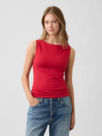 Gap Factory Boatneck Tank Top In Red
