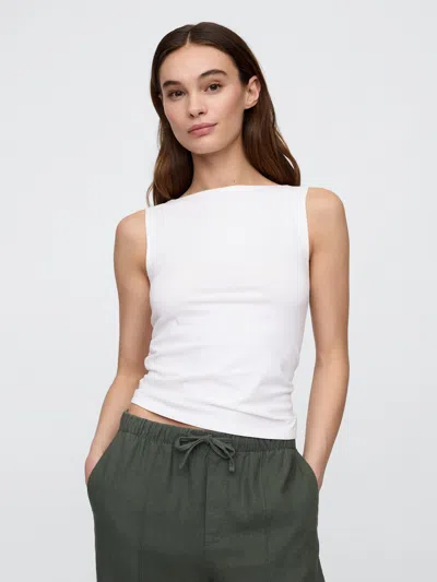 Gap Factory Boatneck Tank Top In White