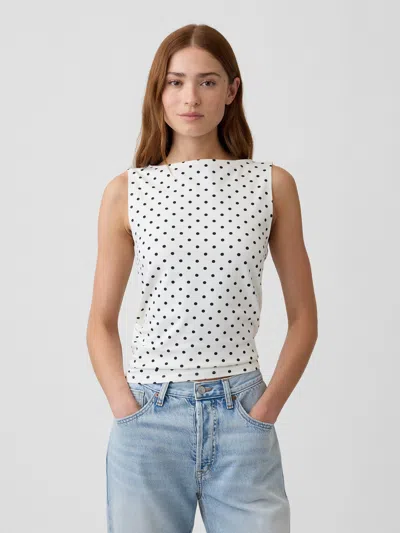 Gap Factory Boatneck Tank Top In White