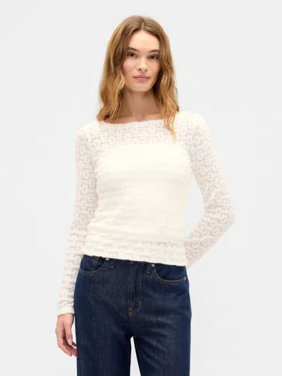 Gap Factory Boatneck Top In White