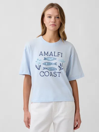 Gap Factory Boxy Graphic T-shirt In Blue