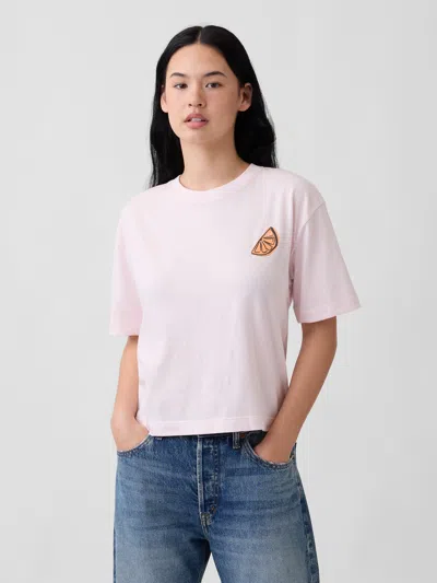 Gap Factory Boxy Graphic T-shirt In Pink