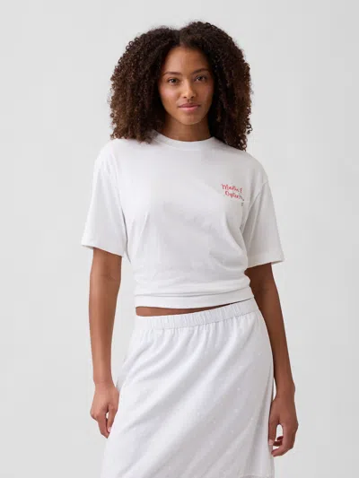 Gap Factory Boxy Graphic T-shirt In White