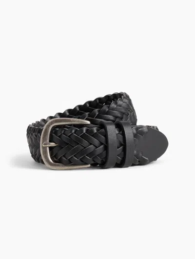Gap Factory Braided Vegan-leather Belt In Black