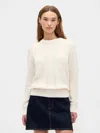 Gap Factory Cable-knit Crewneck Sweater In White