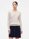 Gap Factory Cashsoft Cable-knit Crewneck Sweater In Neutral