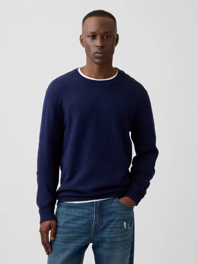 Gap Factory Cashsoft Crewneck Sweater In Blue