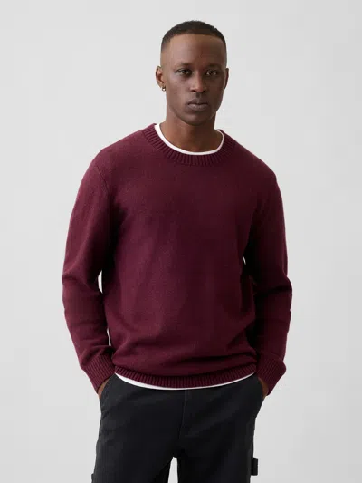 Gap Factory Cashsoft Crewneck Sweater In Burgundy