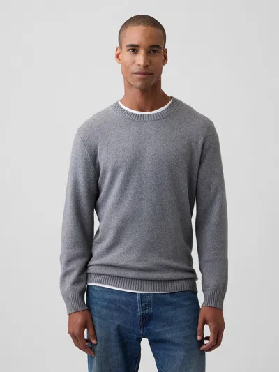 Gap Factory Cashsoft Crewneck Sweater In Gray Heather