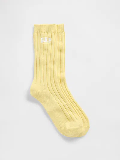 Gap Factory Cashsoft Gap Logo Socks In Yellow