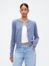 Gap Factory Cashsoft Pointelle Cardigan In Blue