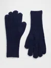 Gap Factory Cashsoft Recycled Ribbed Gloves In Blue
